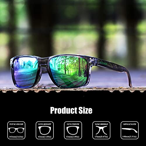 KUGUAOK Polarized Square Sunglasses For Men and Women Matte Finish Sun Glasses UV Protection Glasses - Image 5