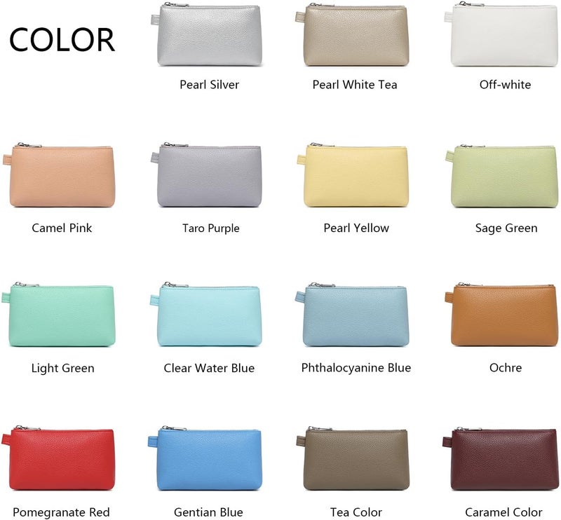 YONBEN PU Leather Makeup Simple and Convenient Handbag Small Exquisite Storage Bag, PU/Phthalocyanine Blue, Simple - Image 3