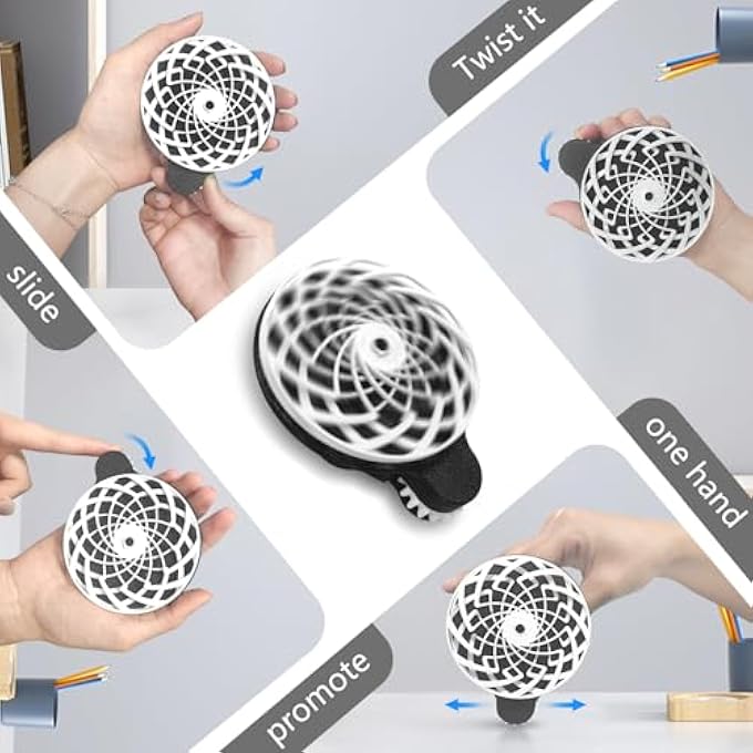 TitTees 3D Printed Fidget Spinners Dynamic Decompression Toy for Adult & Kids, 3D Printed Fidget Sensory Toy for Anxiety ADHD Stress Relief Office Desktop Toys, Classroom Prizes Birthday Party Favors - Image 5