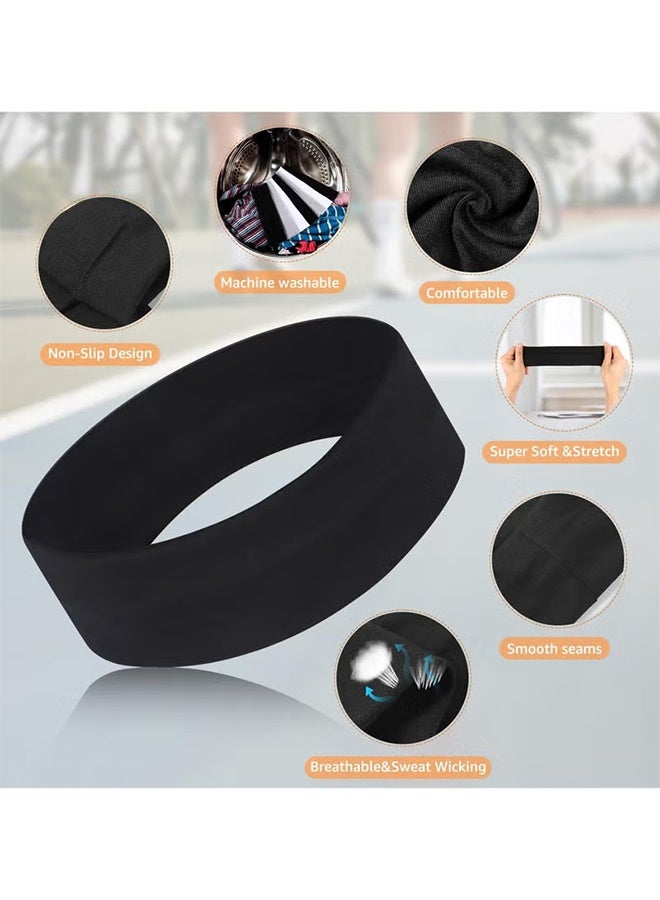JS 8 PCS Non Slip Fashion Sports Hair Bands, Soft Cotton Fabric Stretch Headbands for Man Women for Exercise, Yoga and Running - Image 3