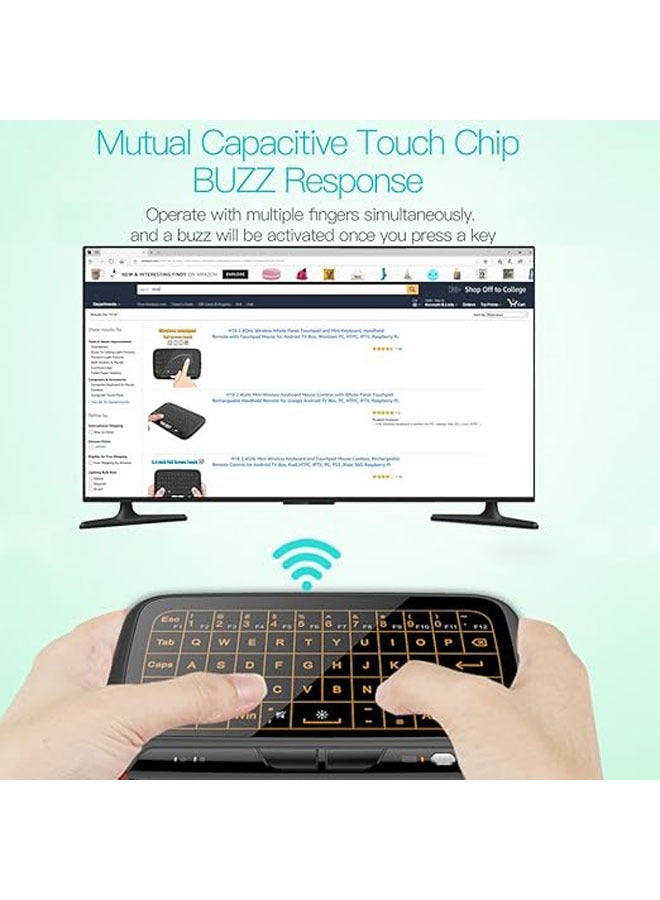 General 2.4GHz Wireless Keyboard Full Touchpad Backlit Keyboard Remote Control with Large Touchpad for Smart TV, Android TV, Box Computer, Laptop  - Image 3