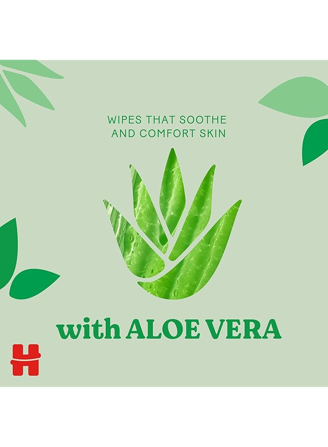 HUGGIES Natural Baby Wipes Aloe Vera Wipes 2 Pack X 56 Wipes - Image 3