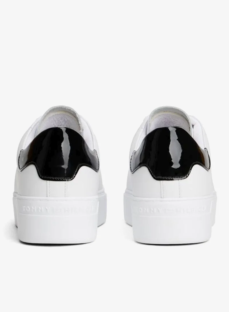 TOMMY HILFIGER White Chic Platform Cupsole Patent for Women | Best Price UAE