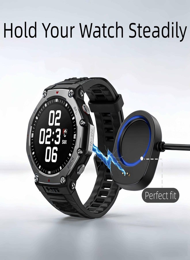 BLIKEJIN كابل شحن BLIKEJIN لأجهزة Amazfit Active3 Premium و T-Rex Ultra2/3/3 PRO و Active Max و Helio Strap و Balance/Balance2 (عبوة من كابلين USB-A إلى USB-A) - Image 3