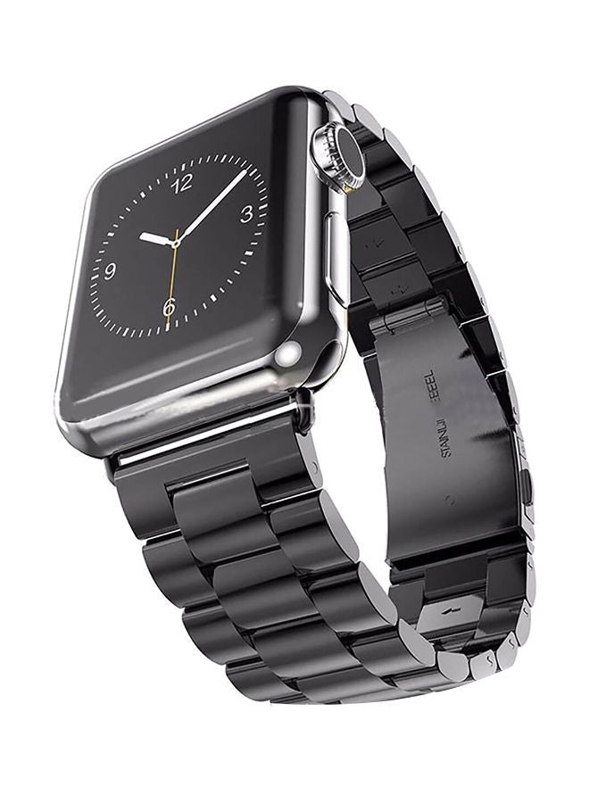 NIBEMINENT Stainless Steel Replacement Band For Apple Watch Series Black - Image 1