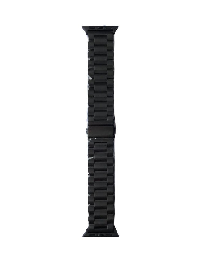 NIBEMINENT Stainless Steel Replacement Band For Apple Watch Series Black - Image 2