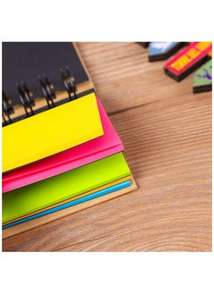 Sweet seven Spiral Sticky Note Pad - Pocket Size with Assorted Primary Colors - 250 Sheets: Sticky Notes + Color Strips Set  - Image 4