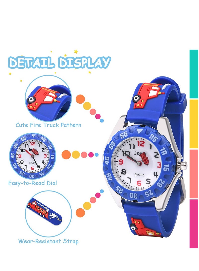 Kids Watch Cartoon Wrist Watch, Girls Watch Watch with 3D Silicone Strap, Digital Quartz Waterproof Watch for for Boys Girls Age 3-11 Years Old Child Gift (Blue)  - Image 2