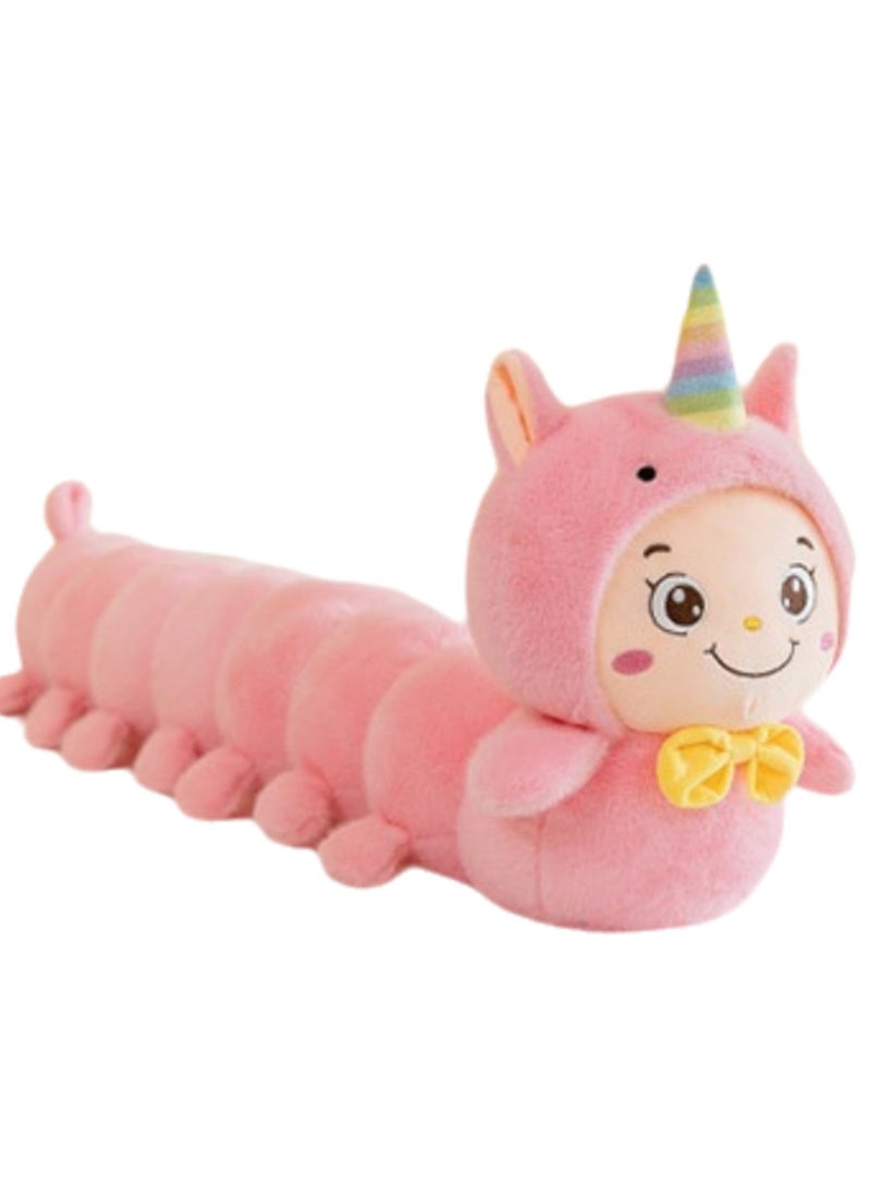50 CM Cute Caterpillar Plush Toy Soft Stuffed Cartoon Doll For Girls And Boys All Ages Gift（Pink）  - Image 1