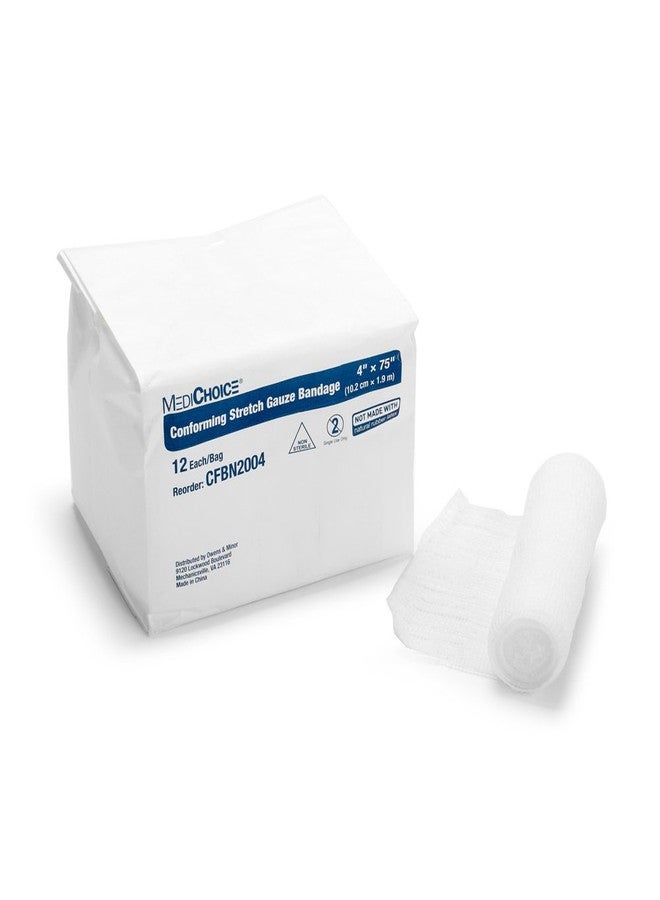 MediChoice Conforming Stretch Bandage, Non-Sterile, Single Use Only, 4x75 Inch, White, 1314CFBN2004 (Case of 96 - Image 3