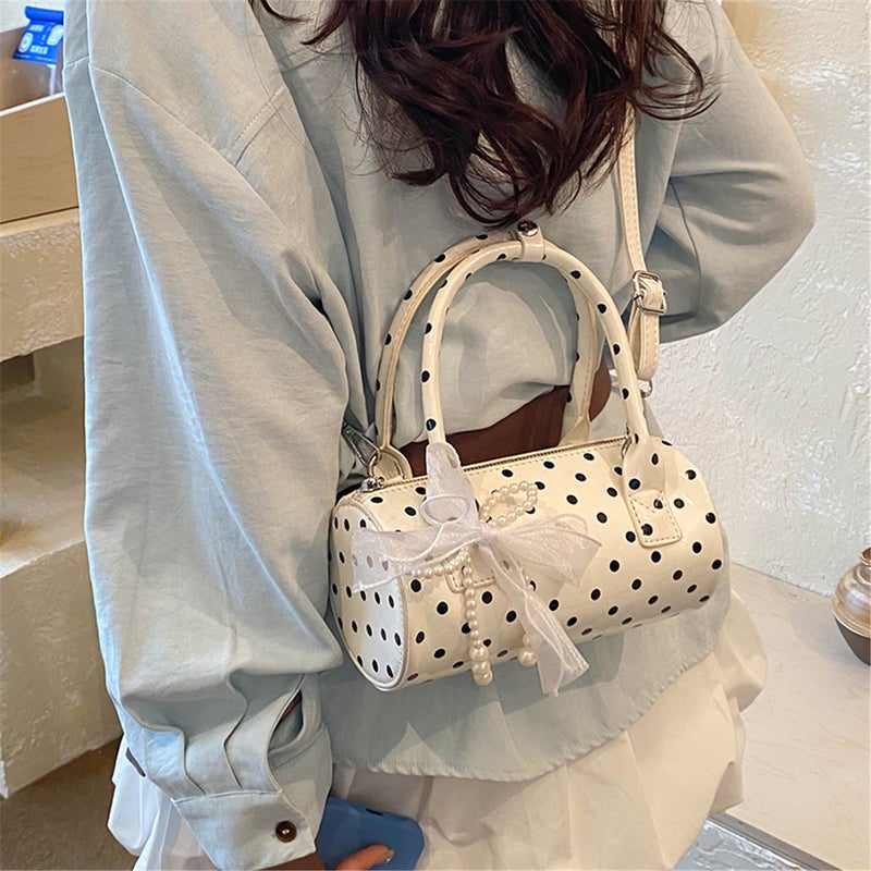 2026 New Korean Summer Handbag Baguette Bag Women High Quality Polka Dot Pillow Bag Shoulder Crossbody Bag - Image 3