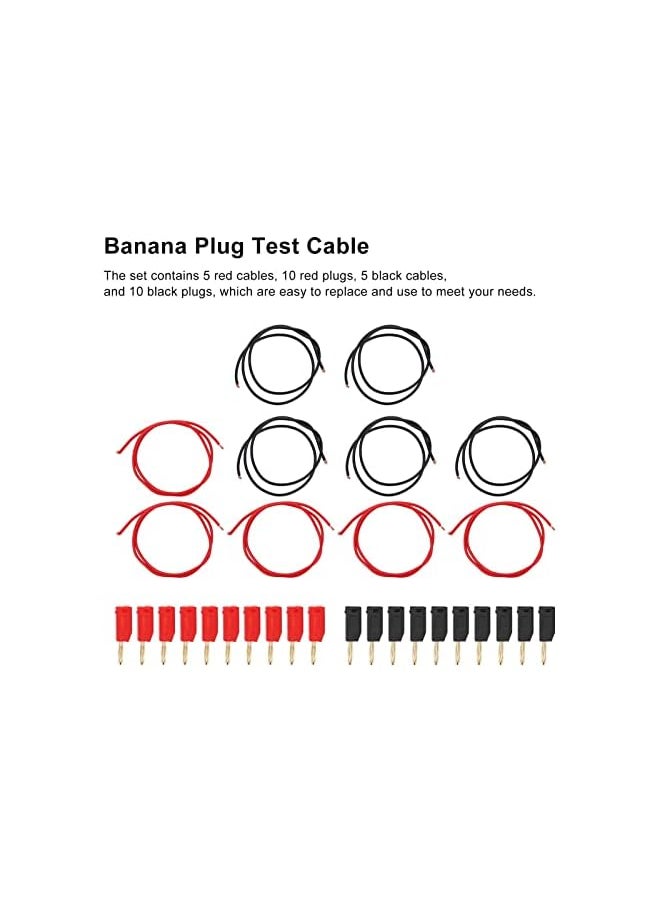 PROMASS promass 5 Sets Digital Multimeter Banana Plug Connector Electrical Test Probe Cable with 2mm Jack  - Image 5
