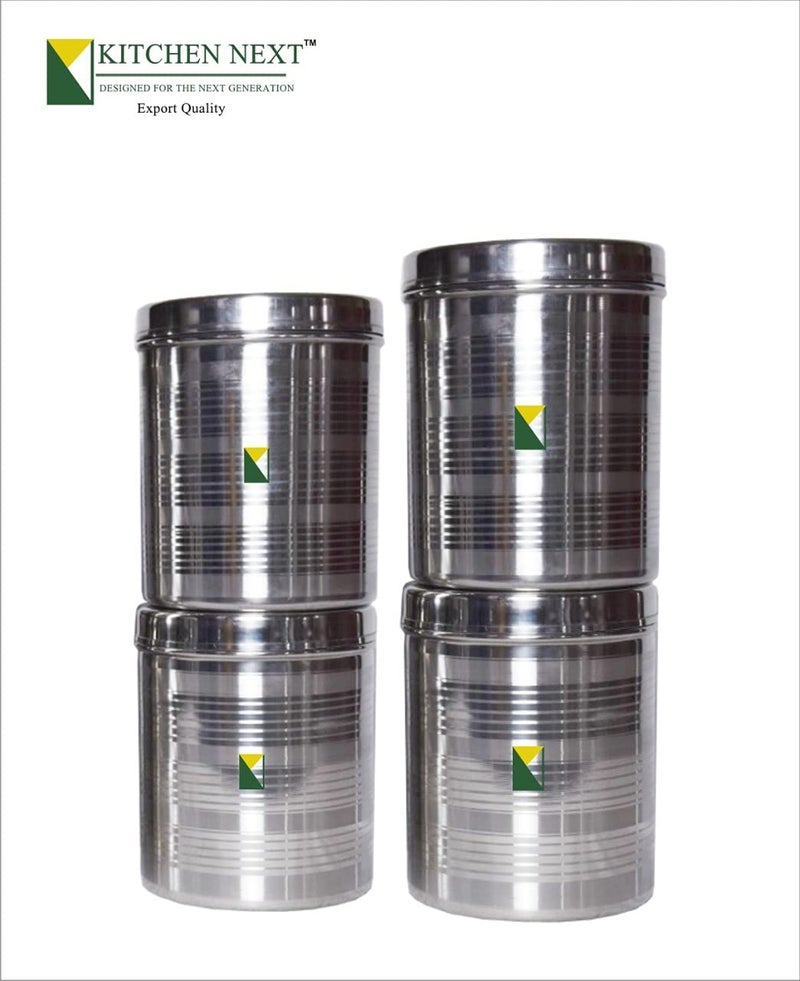 KITCHEN NEXT Stainless Steel dibba Kitchen Container Set 175kg 2pcs and 2kg 2 pcs Total 4pcs Set Food Grade Dabba - Image 5