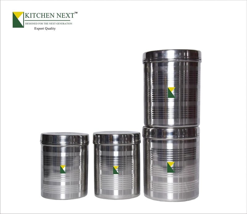KITCHEN NEXT Stainless Steel dibba Kitchen Container Set 175kg 2pcs and 2kg 2 pcs Total 4pcs Set Food Grade Dabba - Image 2