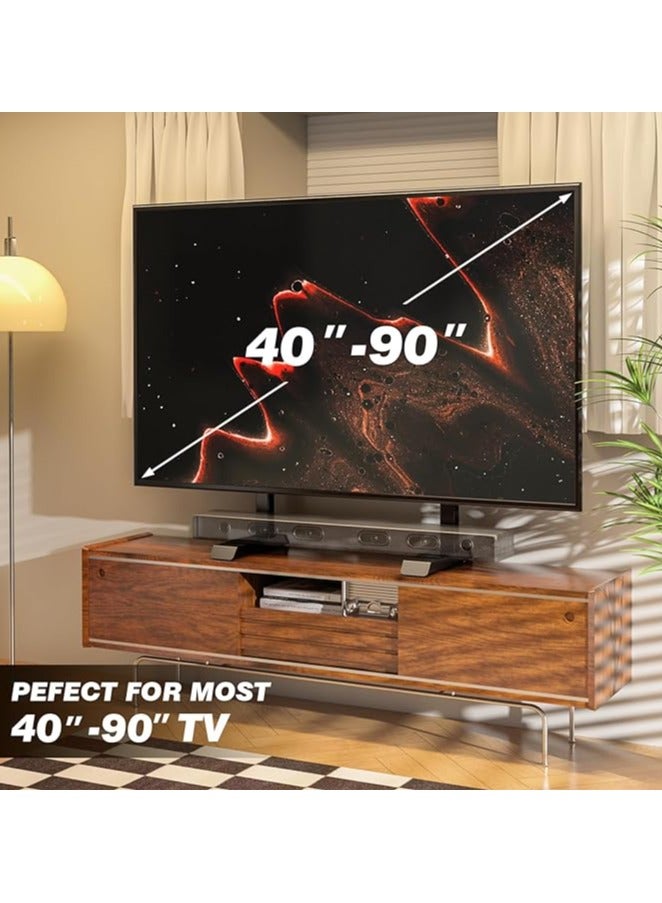 Rfiver Upgraded Universal Tabletop TV Stand – Steel TV Legs for 55–90 Inch Flat or Curved Screens, Height Adjustable – Max Load 150 lbs, Max VESA 800x400mm – Black - Image 3