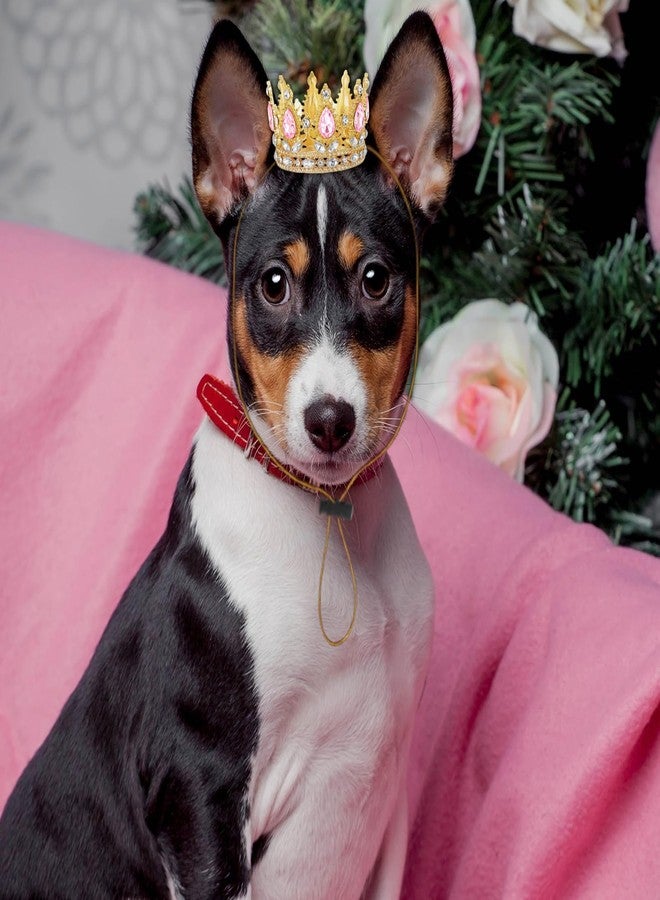 تاج ملكي مرصع بأحجار الراين من آبي لايك للحيوانات الأليفة، تاج ملكة، زي تنكري لأعياد الميلاد ورأس السنة الجديدة للكلاب والقطط الصغيرة، إكسسوارات حفلات تنكرية، احتفالات التبني، حفلات الزفاف، أعياد الميلاد، دعائم تصوير (وردي، صغير) - Image 5