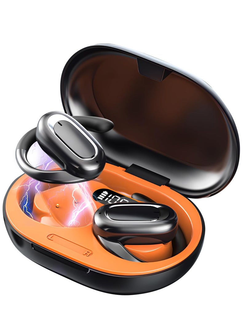 OneNine Wireless Earbuds 3D Surround Sound Open Ows Bluetooth Headphones With Microphone Earhooks Waterproof Over Ear Earphones Led Power Display Headset For Workout Running Travel - Image 1