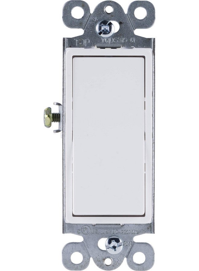 جي إي مفتاح هزاز أرضي من GE، عبوة من 5 قطع، أحادي القطب، مفتاح تشغيل/إيقاف تشغيل في الحائط بديل لمراوح السقف والأضواء، 15 أمبير، رائع للمنزل والمكتب والمطبخ، مُدرج في قائمة UL، أبيض، 44017 - Image 3