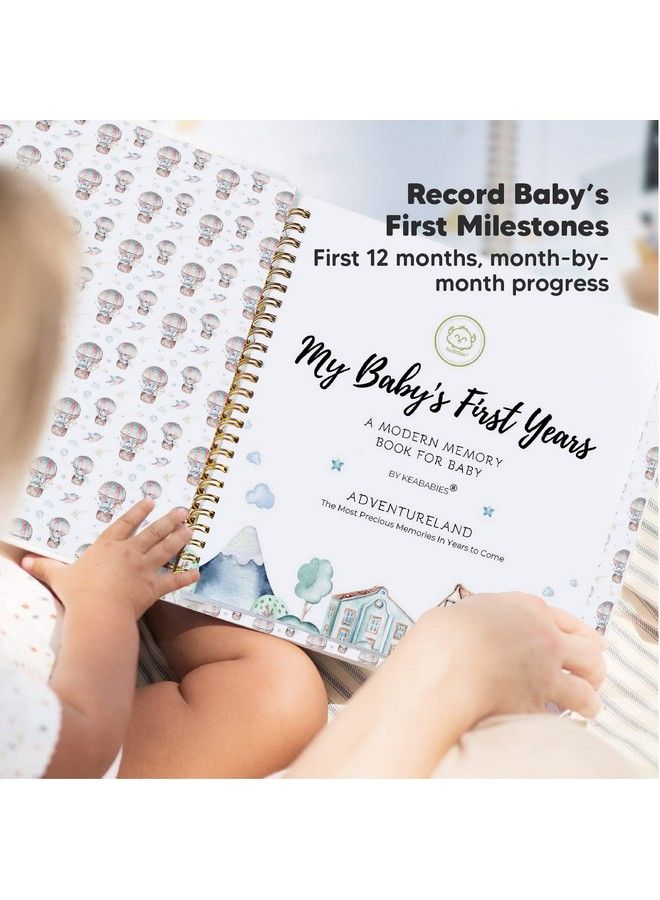 KeaBabies First 5 Years Baby Memory Book Journal 90 Pages Hardcover First Year Keepsake Milestone Baby Book For Boys Girls Baby Scrapbook Baby Album And Memory Book (Adventureland) - Image 3