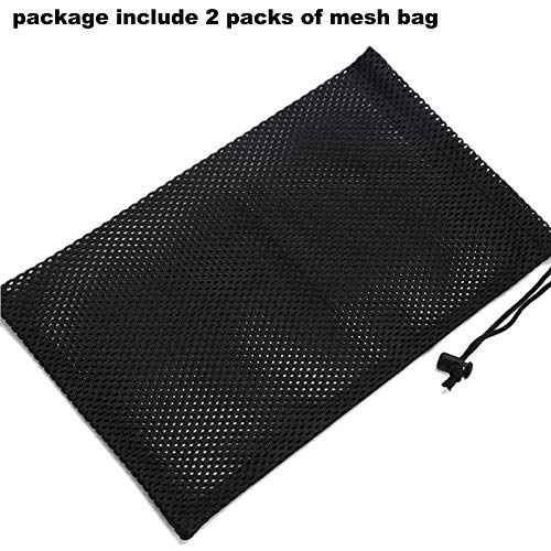 DSHE Pond Pump Mesh Bag 2 Packs 12.2"x 15.9" Pump Barrier Bag with Drawstring, Black Swimming Pool Bags for Pond Biofilters, Aquarium Filtration (12.2"x 15.9") - Image 5
