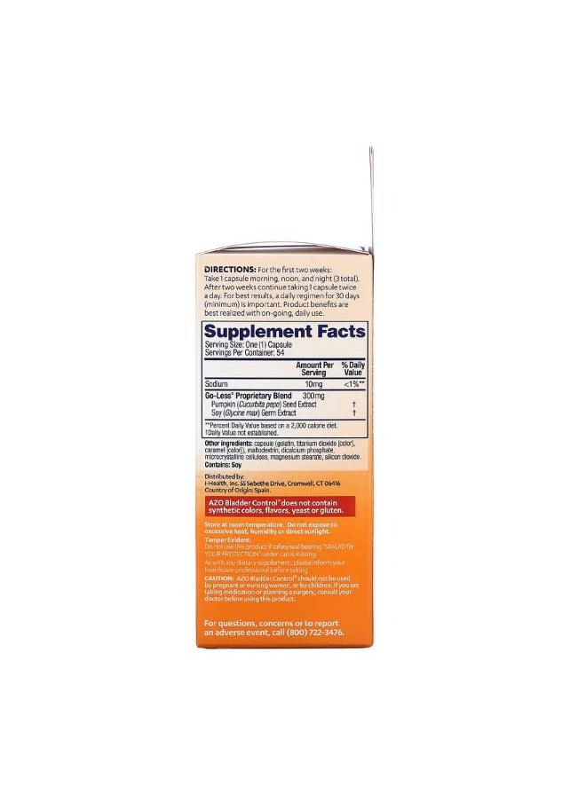 AZO - Bladder Control with Go Less 54 Capsules - Image 1