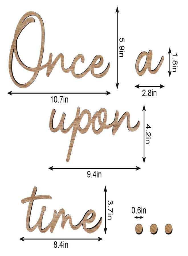 JarThenaAMCS Once Upon a Time Wooden Sign Reading Corner Sign Nursery Wall Decor for Kids Bedroom Bookshelf Home Decor Birthday DIY Decoration Baby Gift - Image 2