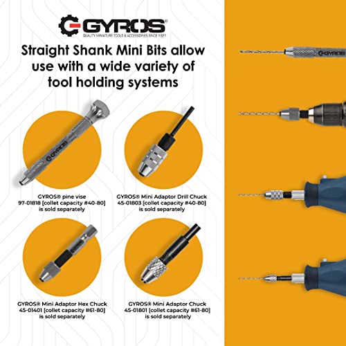 GYROS 12 PCS #54 Micro Drill Bit Set – Small Drill Bits for Jewelry, Plastic, Resin, & Soft Metal – High-Speed Steel Wire Gauge Mini Twist Drill Bit Set for Pin Vise Hand Drill & Rotary Tool - Image 5