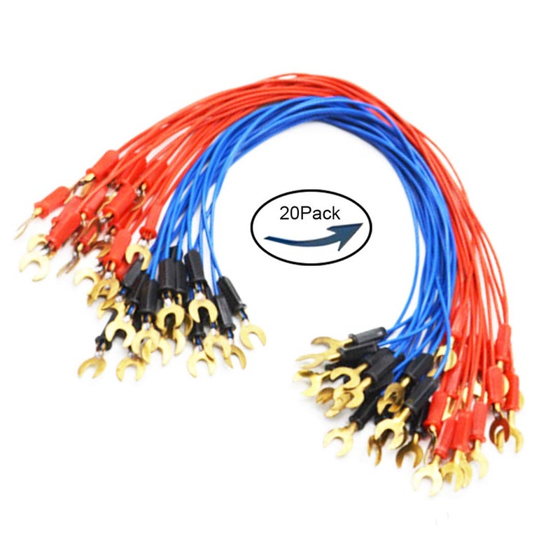 XFFCSEC 20pcs Circuit Wire connectors:Science Wire Used for Battery Holder/Knife Switch/Bulb Holder Electricity Connection,Great for Demos Teaching Basic Principles of Electricity - Image 1