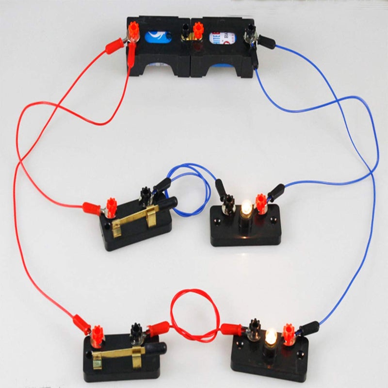 XFFCSEC 20pcs Circuit Wire connectors:Science Wire Used for Battery Holder/Knife Switch/Bulb Holder Electricity Connection,Great for Demos Teaching Basic Principles of Electricity - Image 5
