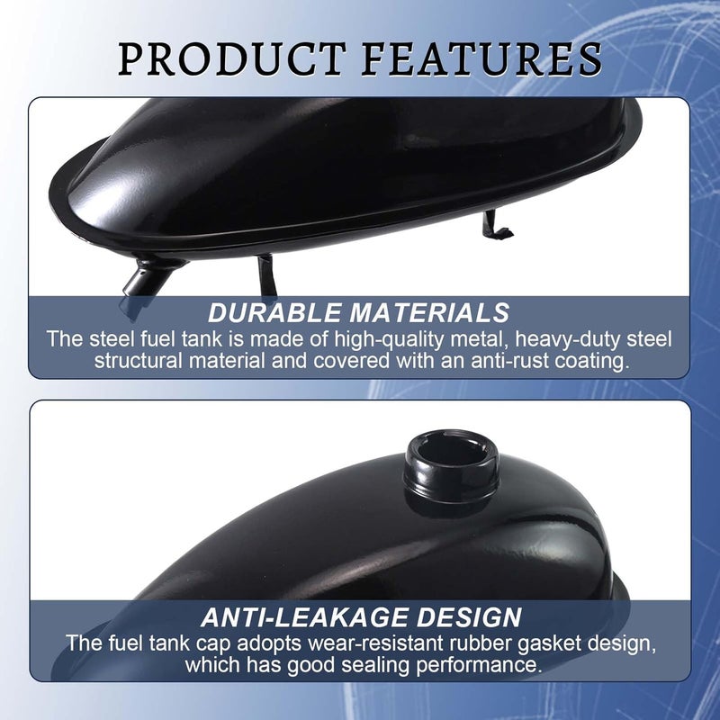 sthus 4L Replacement Gas Fuel Petrol Tank for 49cc 60cc 80cc Motorized Bicycle - Image 4