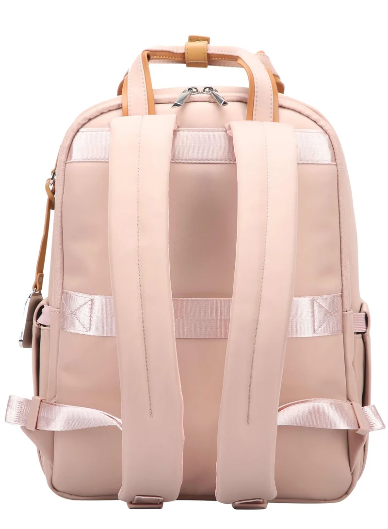 Bopai  Premium Durable Lightweight Ladies Laptop Backpack Water Resistant Synthetic Leather Daypack for Casual/Office/School/College, BO-LB811, Pink for Women | Best Price UAE