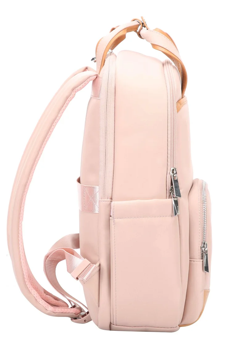 Bopai  Premium Durable Lightweight Ladies Laptop Backpack Water Resistant Synthetic Leather Daypack for Casual/Office/School/College, BO-LB811, Pink for Women | Best Price UAE