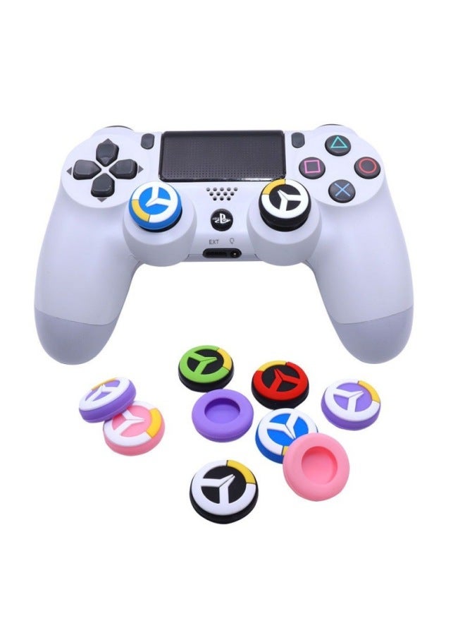 PS5 PS4/ps3/xbox360/xbox One Silicone Cap Rocker Non-slip Cap Protective Cap (spot)-Product Color:Black + Blue  - Image 2