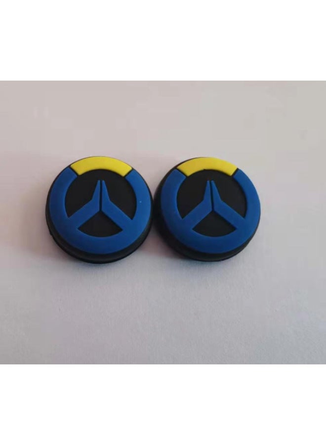 PS5 PS4/ps3/xbox360/xbox One Silicone Cap Rocker Non-slip Cap Protective Cap (spot)-Product Color:Black + Blue  - Image 1