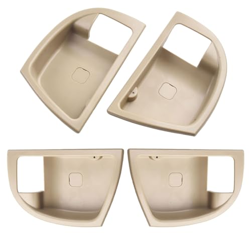 YUNHECAM 4Pcs Inside Door Handle Trim Cover Beige Left & Right for Hyundai Santa-Fe 2007 2008 2009 2010 2011 2012 Driver & Passenger Side Door Handle Panel Cover Replacement - Image 1