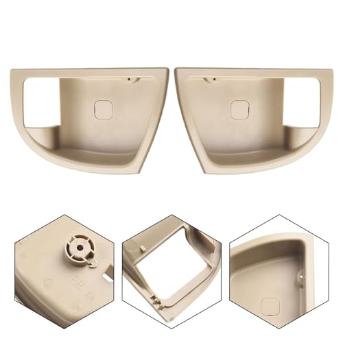 YUNHECAM 4Pcs Inside Door Handle Trim Cover Beige Left & Right for Hyundai Santa-Fe 2007 2008 2009 2010 2011 2012 Driver & Passenger Side Door Handle Panel Cover Replacement - Image 5