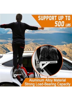 ANKOVO Car Door Step, 7 Gear Adjustable Car Step Hook and Foldable Foot Pedal Supports Both Feet, Max Load 500 lbs, Convenient Car Roof Access for Most Cars, SUVs, and Trucks  - Image 2