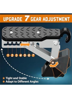 ANKOVO Car Door Step, 7 Gear Adjustable Car Step Hook and Foldable Foot Pedal Supports Both Feet, Max Load 500 lbs, Convenient Car Roof Access for Most Cars, SUVs, and Trucks  - Image 3