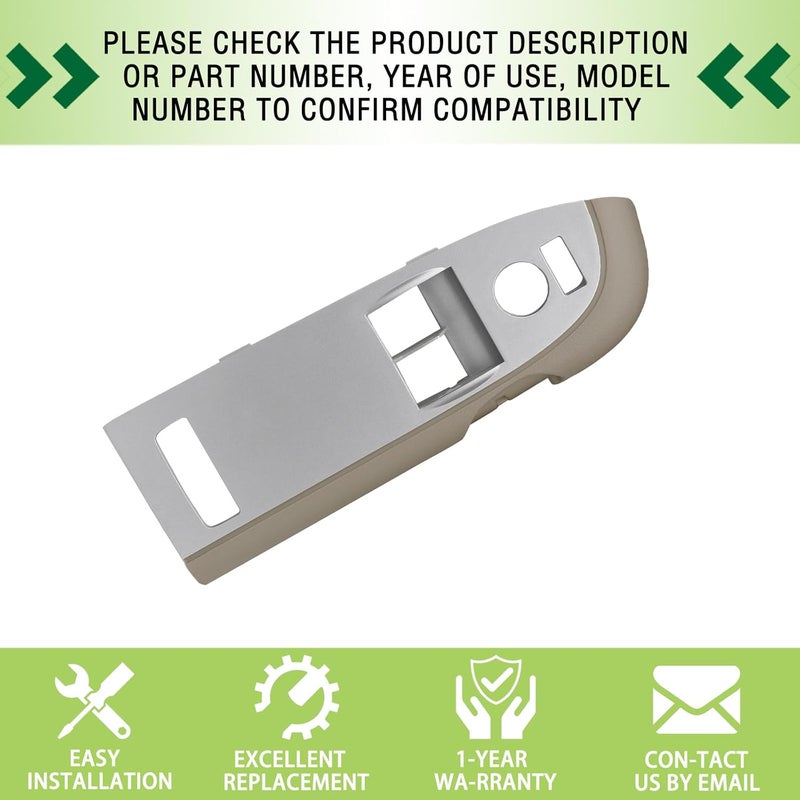 omoZone Window Switch Bezel Cover for Front Left Driver Side Door Control - Cashmere - Compatible with 2010-2014 Chevrolet Silverado & GMC Sierra - Image 5