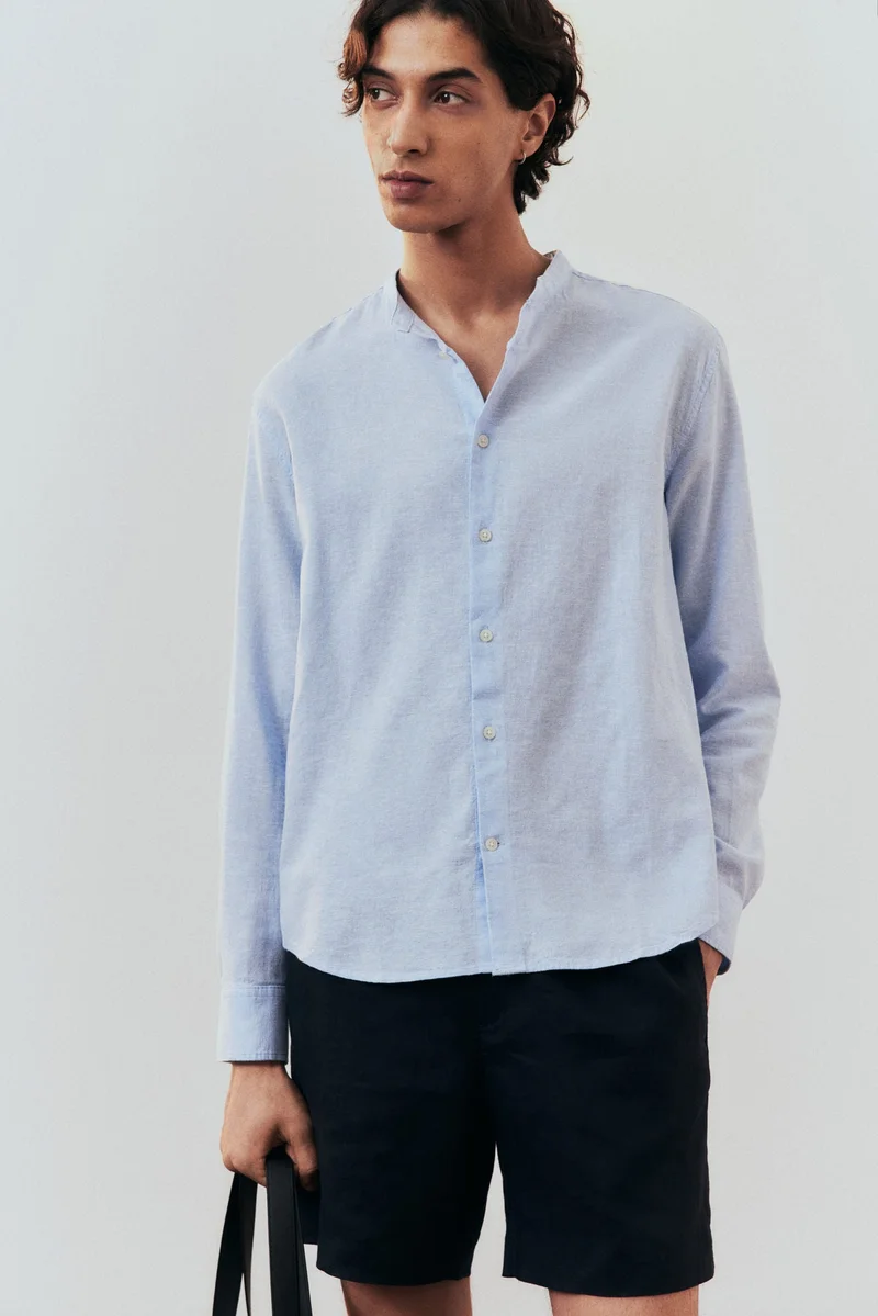 H&M Regular Fit Linen-blend shirt