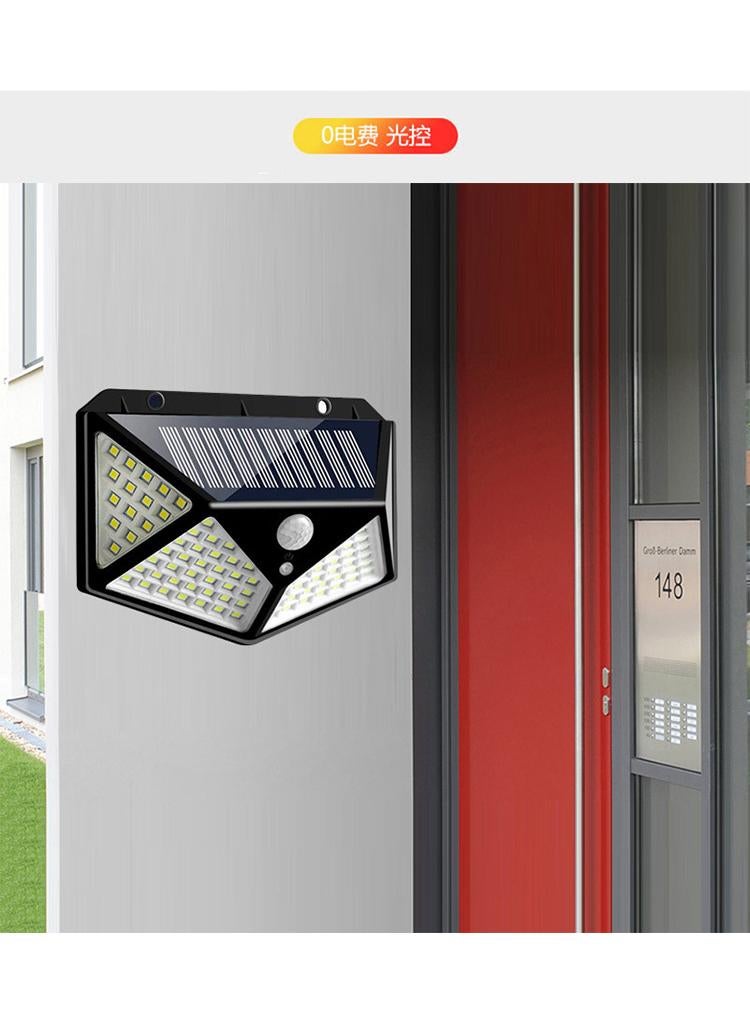 Y&D 4 Piece Set Solar Outdoor Garden Courtyard Wall Lighting Human Body Induction Waterproof Energy Saving LED Street Light - Image 5