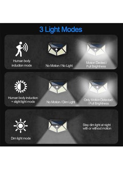 Y&D 4 Piece Set Solar Outdoor Garden Courtyard Wall Lighting Human Body Induction Waterproof Energy Saving LED Street Light  - Image 3