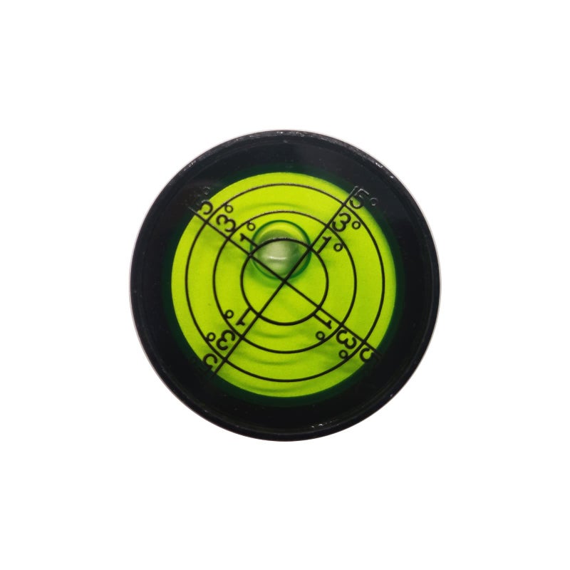 Aluminium High Precision Horizontal Leveler Bead Bubble Level Tool Circle Round Diameter 12 Inch 30mm BlackGreen