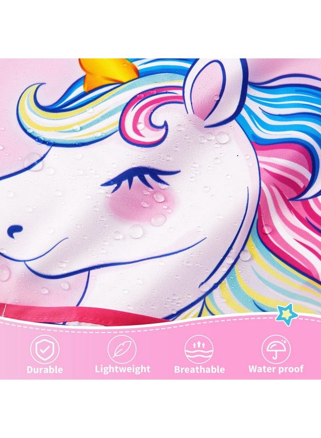 Wernnsai Unicorn Art Smock Kids Aprons For Girls Ages 38 Waterproof Toddler Art Smock Painting Toddler Apron For Girls With Long Sleeve And 3 Pockets - Image 4