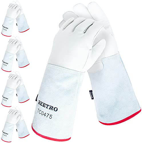 BEETRO -292℉— -418℉/-180℃— -250℃ or Above Antifreeze Gloves 5 Pairs for Dry Ice Handling Liquid Nitrogen Low Temperature Resistant Protective Sponge and Cotton Inner 16 Inch - Image 1
