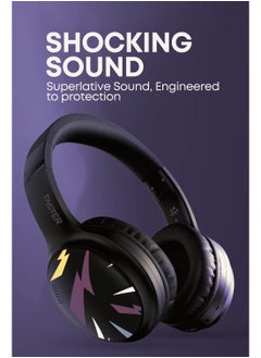 Faster S5 Special Edition Over-Ear Wireless Headphones - Deep Bass Sound, HiFi Stereo Bluetooth Headphones - Active Noise Cancellation, Foldable Design, 8 Hours Playtime, Lightweight Foam Ear Cups - Ideal for Travel, Work, Gaming, and TV  - Image 4
