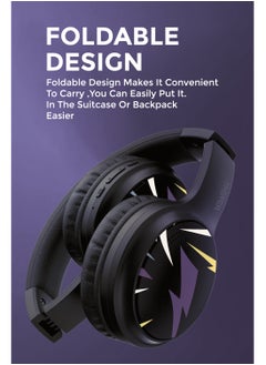 Faster S5 Special Edition Over-Ear Wireless Headphones - Deep Bass Sound, HiFi Stereo Bluetooth Headphones - Active Noise Cancellation, Foldable Design, 8 Hours Playtime, Lightweight Foam Ear Cups - Ideal for Travel, Work, Gaming, and TV  - Image 3