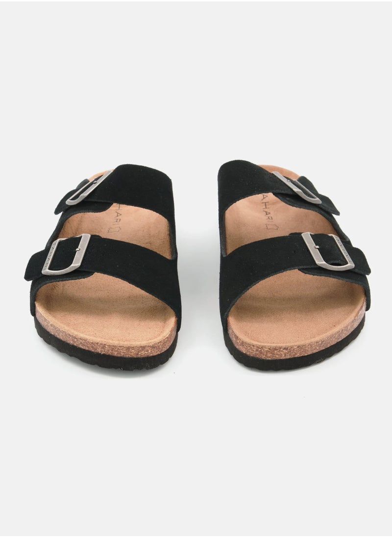 YOMA - Women's Double Buckle Strap Cork Slides Classic Double-Strap Sandals - Unisex - Image 1