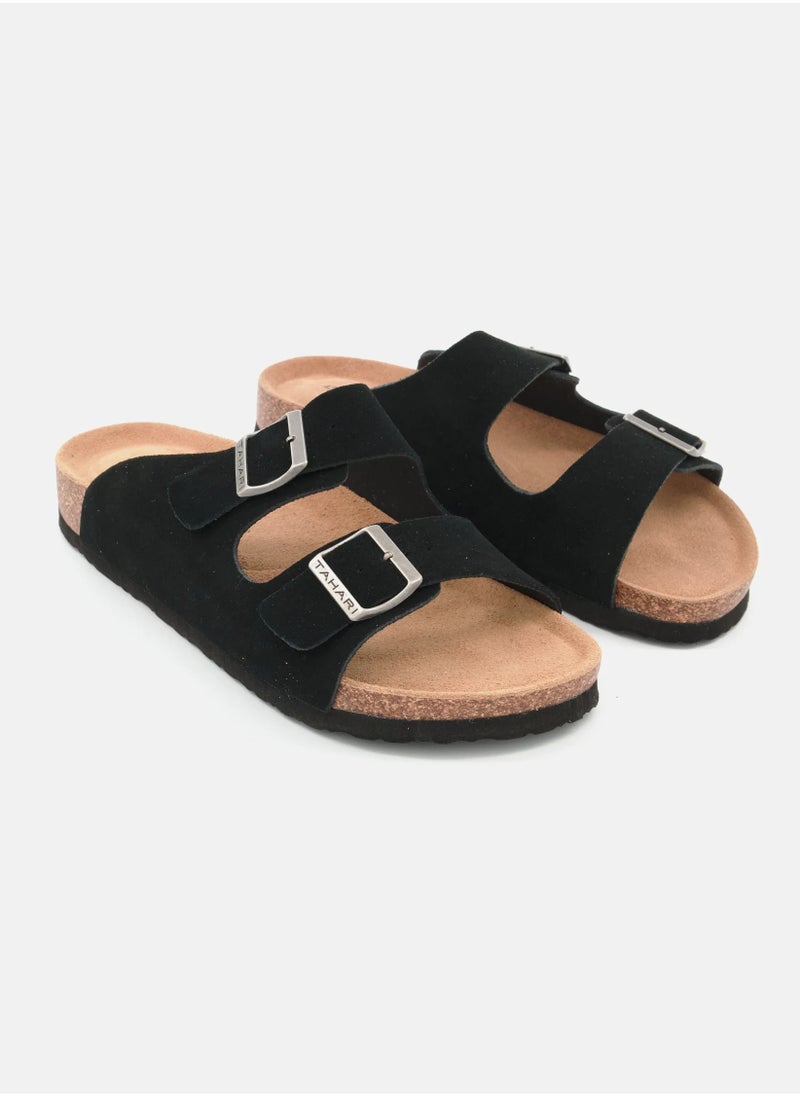 YOMA - Women's Double Buckle Strap Cork Slides Classic Double-Strap Sandals - Unisex - Image 1