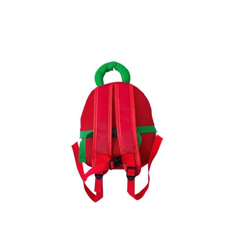 Red Preschool Kids Backpack for Boys and Girls with Cartoon Design Comfortable Carry and Daily School Travel Storage - NUR - Image 3